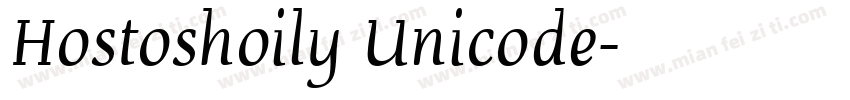Hostoshoily Unicode字体转换